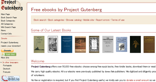 Free ebooks by Project Gutenberg Gutenberg